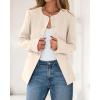 imageBTFBM Blazers for Women Business Casual Open Front Long Sleeve Button Work Office Suit Jackets Dressy Blazer PocketsBeige