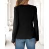 imageBTFBM Blazers for Women Business Casual Open Front Long Sleeve Button Work Office Suit Jackets Dressy Blazer PocketsBlack