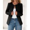 imageBTFBM Blazers for Women Business Casual Open Front Long Sleeve Button Work Office Suit Jackets Dressy Blazer PocketsBlack