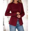 imageBTFBM Blazers for Women Business Casual Open Front Long Sleeve Button Work Office Suit Jackets Dressy Blazer PocketsBurgundy