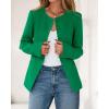 imageBTFBM Blazers for Women Business Casual Open Front Long Sleeve Button Work Office Suit Jackets Dressy Blazer PocketsGreen