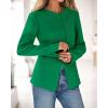 imageBTFBM Blazers for Women Business Casual Open Front Long Sleeve Button Work Office Suit Jackets Dressy Blazer PocketsGreen