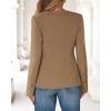 imageBTFBM Blazers for Women Business Casual Open Front Long Sleeve Button Work Office Suit Jackets Dressy Blazer PocketsKhaki