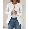 imageBTFBM Blazers for Women Business Casual Open Front Long Sleeve Button Work Office Suit Jackets Dressy Blazer PocketsWhite
