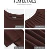 imageBTFBM Fall Dresses for Women 2025 Fashion Long Sleeve Boat Neck Slim Fit Party Club Short Tight Basic Bodycon Mini DressBrown