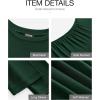 imageBTFBM Fall Dresses for Women 2025 Fashion Long Sleeve Boat Neck Slim Fit Party Club Short Tight Basic Bodycon Mini DressDark Green