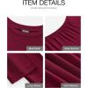 imageBTFBM Fall Dresses for Women 2025 Fashion Long Sleeve Boat Neck Slim Fit Party Club Short Tight Basic Bodycon Mini DressWine Red