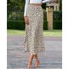 imageBTFBM Satin Skirts for Women 2025 Fall High Waisted ALine Leopard Print Cocktail Wedding Long Silk Summer Midi SkirtApricot Black
