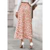 imageBTFBM Satin Skirts for Women 2025 Fall High Waisted ALine Leopard Print Cocktail Wedding Long Silk Summer Midi SkirtFloral Apricot Red