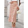 imageBTFBM Satin Skirts for Women 2025 Fall High Waisted ALine Leopard Print Cocktail Wedding Long Silk Summer Midi SkirtFloral Apricot Red