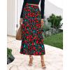 imageBTFBM Satin Skirts for Women 2025 Fall High Waisted ALine Leopard Print Cocktail Wedding Long Silk Summer Midi SkirtFloral Black Red