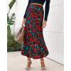 imageBTFBM Satin Skirts for Women 2025 Fall High Waisted ALine Leopard Print Cocktail Wedding Long Silk Summer Midi SkirtFloral Black Red