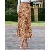 imageBTFBM Satin Skirts for Women 2025 Fall High Waisted ALine Leopard Print Cocktail Wedding Long Silk Summer Midi SkirtKhaki Black