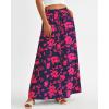 imageBTFBM Women Casual High Waist Wide Leg Pants 2025 Summer Fall Long Palazzo Pants Pocket Lounge Vacation Beach TrousersPrint Navy Rose Red