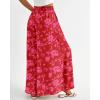 imageBTFBM Women Casual High Waist Wide Leg Pants 2025 Summer Fall Long Palazzo Pants Pocket Lounge Vacation Beach TrousersPrint Red