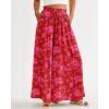 imageBTFBM Women Casual High Waist Wide Leg Pants 2025 Summer Fall Long Palazzo Pants Pocket Lounge Vacation Beach TrousersPrint Red