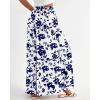 imageBTFBM Women Casual High Waist Wide Leg Pants 2025 Summer Fall Long Palazzo Pants Pocket Lounge Vacation Beach TrousersPrint White Blue