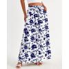 imageBTFBM Women Casual High Waist Wide Leg Pants 2025 Summer Fall Long Palazzo Pants Pocket Lounge Vacation Beach TrousersPrint White Blue