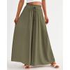 imageBTFBM Women Casual High Waist Wide Leg Pants 2025 Summer Fall Long Palazzo Pants Pocket Lounge Vacation Beach TrousersSolid Army Green