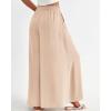 imageBTFBM Women Casual High Waist Wide Leg Pants 2025 Summer Fall Long Palazzo Pants Pocket Lounge Vacation Beach TrousersSolid Beige