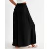 imageBTFBM Women Casual High Waist Wide Leg Pants 2025 Summer Fall Long Palazzo Pants Pocket Lounge Vacation Beach TrousersSolid Black