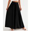 imageBTFBM Women Casual High Waist Wide Leg Pants 2025 Summer Fall Long Palazzo Pants Pocket Lounge Vacation Beach TrousersSolid Black