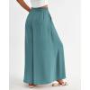 imageBTFBM Women Casual High Waist Wide Leg Pants 2025 Summer Fall Long Palazzo Pants Pocket Lounge Vacation Beach TrousersSolid Blue Green