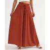 imageBTFBM Women Casual High Waist Wide Leg Pants 2025 Summer Fall Long Palazzo Pants Pocket Lounge Vacation Beach TrousersSolid Brick Red