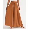 imageBTFBM Women Casual High Waist Wide Leg Pants 2025 Summer Fall Long Palazzo Pants Pocket Lounge Vacation Beach TrousersSolid Brown