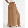 imageBTFBM Women Casual High Waist Wide Leg Pants 2025 Summer Fall Long Palazzo Pants Pocket Lounge Vacation Beach TrousersSolid Khaki