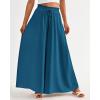imageBTFBM Women Casual High Waist Wide Leg Pants 2025 Summer Fall Long Palazzo Pants Pocket Lounge Vacation Beach TrousersSolid Lake Blue