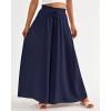 imageBTFBM Women Casual High Waist Wide Leg Pants 2025 Summer Fall Long Palazzo Pants Pocket Lounge Vacation Beach TrousersSolid Navy