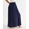 imageBTFBM Women Casual High Waist Wide Leg Pants 2025 Summer Fall Long Palazzo Pants Pocket Lounge Vacation Beach TrousersSolid Navy