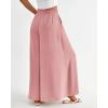 imageBTFBM Women Casual High Waist Wide Leg Pants 2025 Summer Fall Long Palazzo Pants Pocket Lounge Vacation Beach TrousersSolid Pink