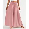imageBTFBM Women Casual High Waist Wide Leg Pants 2025 Summer Fall Long Palazzo Pants Pocket Lounge Vacation Beach TrousersSolid Pink