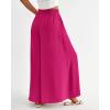 imageBTFBM Women Casual High Waist Wide Leg Pants 2025 Summer Fall Long Palazzo Pants Pocket Lounge Vacation Beach TrousersSolid Rose Red