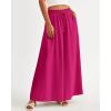 imageBTFBM Women Casual High Waist Wide Leg Pants 2025 Summer Fall Long Palazzo Pants Pocket Lounge Vacation Beach TrousersSolid Rose Red