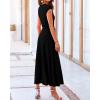 imageBTFBM Women Two Piece Skirt Set Summer 2025 Casual Vacation Crew Neck Short Sleeve Cropped Top Elastic Waist Midi SkirtsBlack