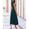 imageBTFBM Women Two Piece Skirt Set Summer 2025 Casual Vacation Crew Neck Short Sleeve Cropped Top Elastic Waist Midi SkirtsDark Green