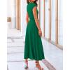 imageBTFBM Women Two Piece Skirt Set Summer 2025 Casual Vacation Crew Neck Short Sleeve Cropped Top Elastic Waist Midi SkirtsGreen