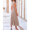 imageBTFBM Women Two Piece Skirt Set Summer 2025 Casual Vacation Crew Neck Short Sleeve Cropped Top Elastic Waist Midi SkirtsKhaki