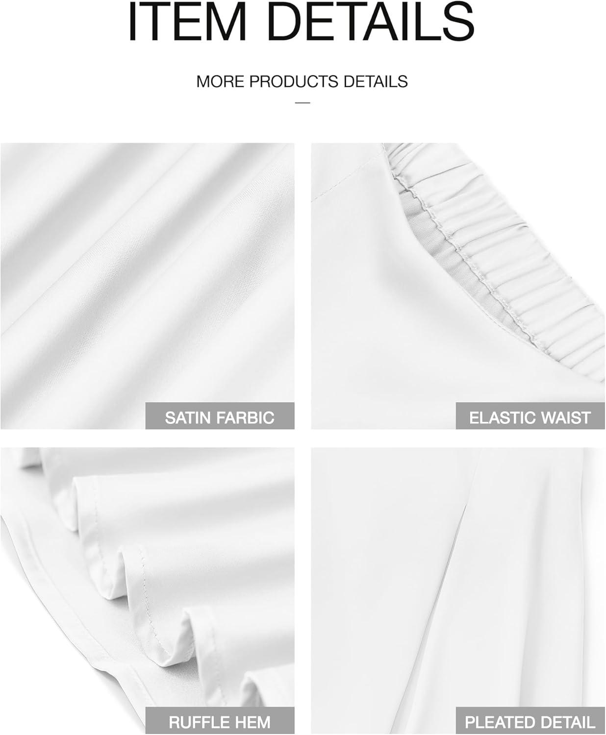 imageBTFBM High Waisted Skirts for Women Fall Clothes 2025 Elegant Satin Flowy ALine Cocktail Formal Night Out Maxi SkirtWhite