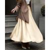 imageBTFBM High Waisted Skirts for Women Fall Clothes 2025 Elegant Satin Flowy ALine Cocktail Formal Night Out Maxi SkirtBeige
