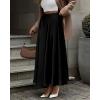 imageBTFBM High Waisted Skirts for Women Fall Clothes 2025 Elegant Satin Flowy ALine Cocktail Formal Night Out Maxi SkirtBlack