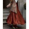 imageBTFBM High Waisted Skirts for Women Fall Clothes 2025 Elegant Satin Flowy ALine Cocktail Formal Night Out Maxi SkirtBrown