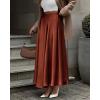 imageBTFBM High Waisted Skirts for Women Fall Clothes 2025 Elegant Satin Flowy ALine Cocktail Formal Night Out Maxi SkirtBrown