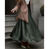 imageBTFBM High Waisted Skirts for Women Fall Clothes 2025 Elegant Satin Flowy ALine Cocktail Formal Night Out Maxi SkirtDark Army Green