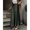 imageBTFBM High Waisted Skirts for Women Fall Clothes 2025 Elegant Satin Flowy ALine Cocktail Formal Night Out Maxi SkirtDark Army Green