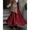 imageBTFBM High Waisted Skirts for Women Fall Clothes 2025 Elegant Satin Flowy ALine Cocktail Formal Night Out Maxi SkirtWine Red