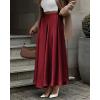imageBTFBM High Waisted Skirts for Women Fall Clothes 2025 Elegant Satin Flowy ALine Cocktail Formal Night Out Maxi SkirtWine Red